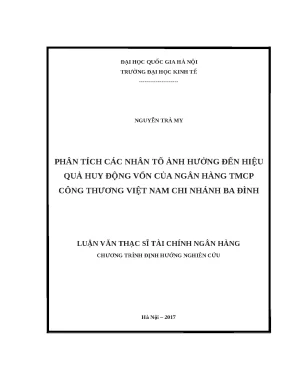 Phân Tích Nhân Tố Ảnh Hưởng Đến Hiệu Quả Huy Động Vốn