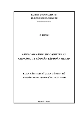 Nâng Cao Năng Lực Cạnh Tranh Cho Công Ty Cổ Phần Tập