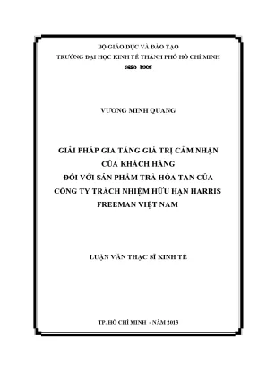 Giải pháp nâng cao giá trị cảm nhận khách hàng cho sản