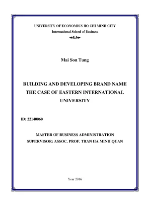 Xây Dựng và Phát Triển Thương Hiệu Đại Học Đông Á