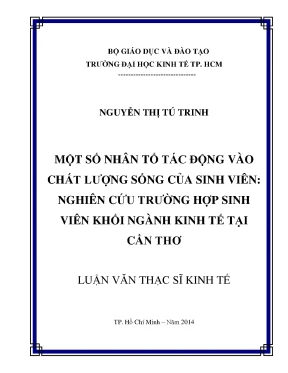 Nhân Tố Tác Động Đến Chất Lượng Sống Của Sinh Viên Kinh