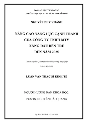 Nâng Cao Năng Lực Cạnh Tranh Công Ty Xăng Dầu Bến Tre