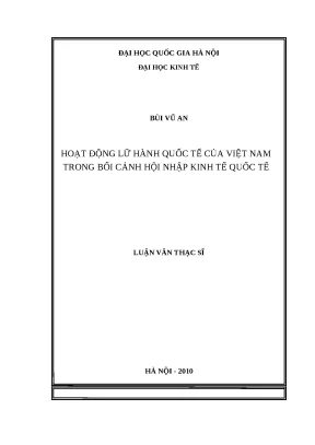 Hoạt động lữ hành quốc tế của Việt Nam trong bối cảnh