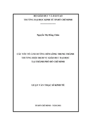 Yếu Tố Ảnh Hưởng Đến Lòng Trung Thành Thương Hiệu Dịch