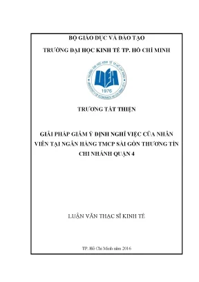 Giải pháp giảm ý định nghỉ việc của nhân viên tại