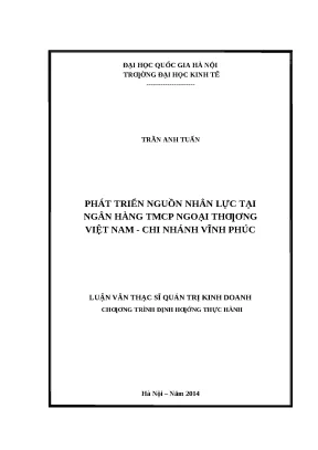Phát Triển Nguồn Nhân Lực Tại Vietcombank Vĩnh Phúc: