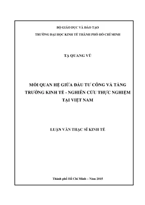 Mối Quan Hệ Giữa Đầu Tư Công và Tăng Trưởng Kinh Tế Tại