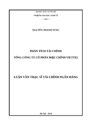 Luận văn: Phân tích tài chính Viettel Post (VTP)