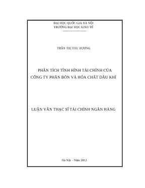 Luận văn phân tích tài chính công ty phân bón dầu khí