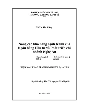 Nâng cao khả năng cạnh tranh của ngân hàng Đầu tư và 