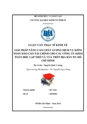 Giải pháp nâng cao chất lượng dịch vụ kiểm toán cho công