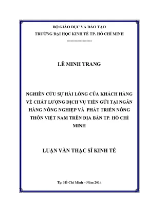 Nghiên cứu sự hài lòng của khách hàng về dịch vụ tiền