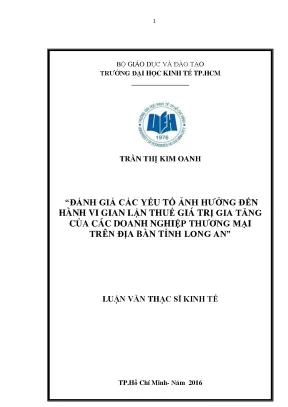 Đánh Giá Yếu Tố Ảnh Hưởng Đến Gian Lận Thuế GTGT Tại