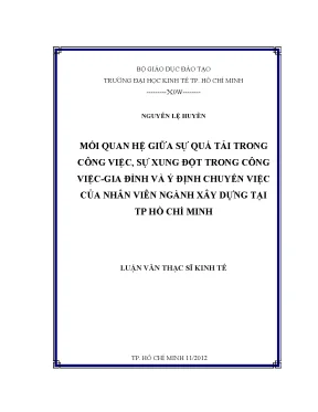 Luận văn: Quá tải, xung đột và ý định chuyển việc ngành XD