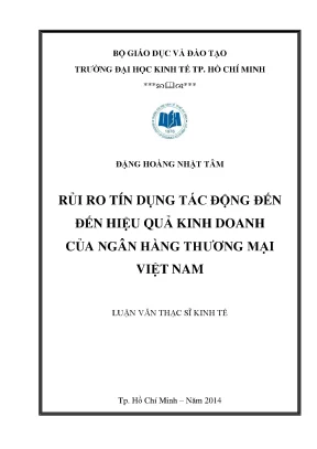 Tác động của rủi ro tín dụng đến hiệu quả kinh doanh
