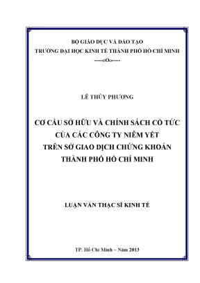 Cơ cấu sở hữu và chính sách cổ tức của công ty niêm yết