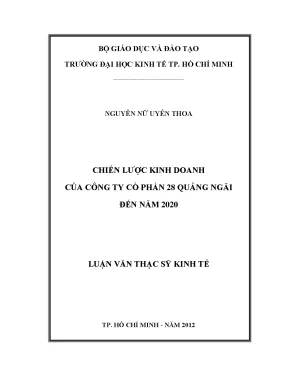 Luận văn: Chiến lược kinh doanh Công ty 28 Quảng Ngãi