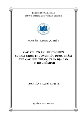 Các yếu tố ảnh hưởng đến sự lựa chọn thương hiệu dược