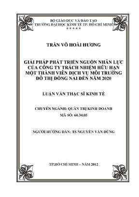 Giải pháp phát triển nguồn nhân lực tại Công ty TNHH
