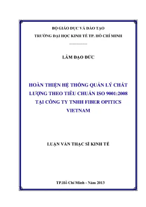 Luận văn hoàn thiện hệ thống QLCL ISO 9001:2008