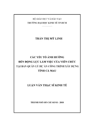 Các yếu tố ảnh hưởng đến động lực làm việc của viên chức