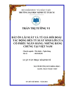 Tác động của bất ổn lãi suất và tỷ giá hối đoái đến tỷ
