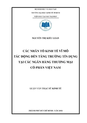 Các nhân tố kinh tế vĩ mô ảnh hưởng đến tăng trưởng tín