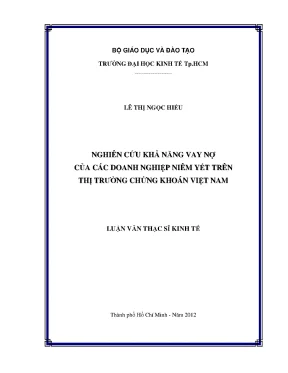 Nghiên cứu khả năng vay nợ của doanh nghiệp niêm yết