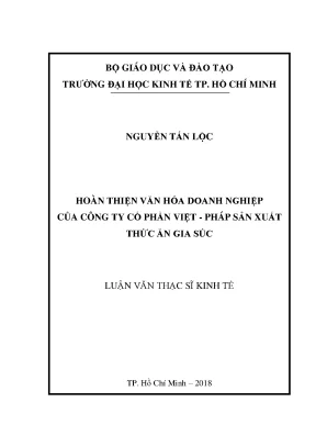 Cải Thiện Văn Hóa Doanh Nghiệp Tại Công Ty Việt-Pháp
