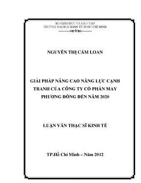 Nâng cao năng lực cạnh tranh Công ty May Phương Đông