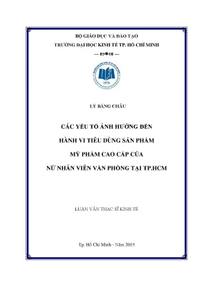 Yếu Tố Ảnh Hưởng Đến Hành Vi Tiêu Dùng Mỹ Phẩm Cao Cấp