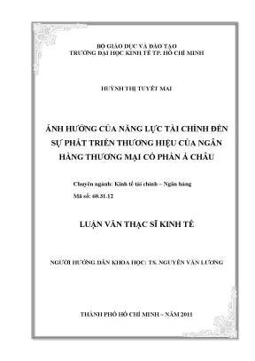 Ảnh Hưởng Năng Lực Tài Chính Đến Phát Triển Thương Hiệu