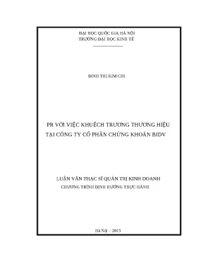 Khuếch Trương Thương Hiệu Qua PR Tại Công Ty Cổ Phần