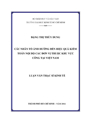 Những yếu tố ảnh hưởng đến hiệu quả kiểm toán nội bộ tại