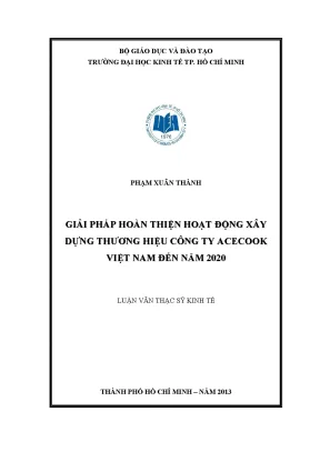 Giải pháp hoàn thiện thương hiệu Acecook Việt Nam đến