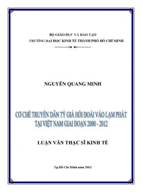 Cơ Chế Truyền Dẫn Tỷ Giá Hối Đoái Vào Lạm Phát Tại Việt