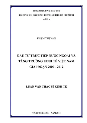Tác động của Đầu Tư Trực Tiếp Nước Ngoài đến Tăng Trưởng