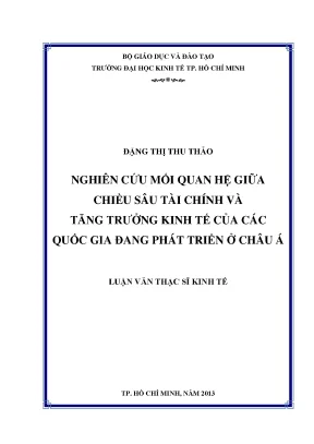 Luận văn: Chiều sâu tài chính & tăng trưởng kinh tế Châu Á