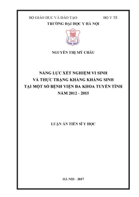 Năng lực xét nghiệm vi sinh và kháng kháng sinh tại bệnh