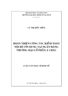 Hoàn thiện kiểm toán nội bộ tín dụng tại ngân hàng Á Châu