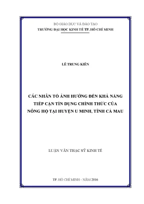 Những yếu tố ảnh hưởng đến khả năng tiếp cận tín dụng