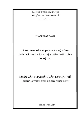 Nâng Cao Chất Lượng Cán Bộ Công Chức Xã Thị Trấn Huyện