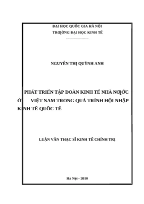 Phát triển tập đoàn kinh tế nhà nước ở Việt Nam trong