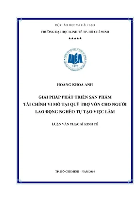 Giải pháp phát triển sản phẩm tài chính vi mô cho người
