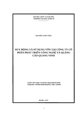Nâng cao hiệu quả huy động và sử dụng vốn tại công ty