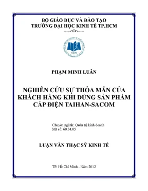 Nghiên cứu sự thỏa mãn của khách hàng với sản phẩm cáp