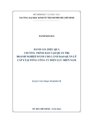 Đánh Giá Hiệu Quả Chương Trình Đào Tạo Quản Trị Doanh