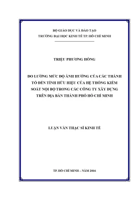 Đánh giá hiệu quả hệ thống kiểm soát nội bộ trong các