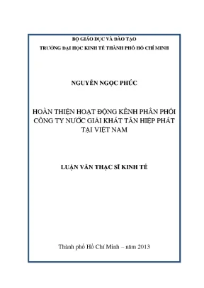 Hoàn thiện kênh phân phối cho công ty nước giải khát Tân
