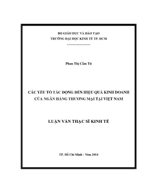 Các yếu tố ảnh hưởng đến hiệu quả kinh doanh ngân hàng